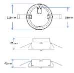 Emergency lighting / Flush-mounted / Car / Ø100x62mm / MBD090