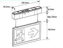 Emergency follow-up light / Pendulum / incl. Pictograms / MBD089
