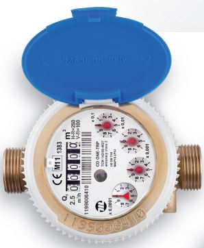 Watermeter van Zenner Q3 = 2,5 koud warm water, BL 80 mm, 3/4 inch Watermeter van Zenner Q3 = 2,5 koud warm water, BL 80 mm, 3/4 inch