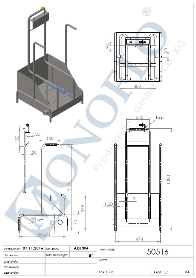 Nettoyeur de bottes avec réservoir