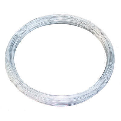 Draad, staal gealuminiseerd, ca. 650 mtr 2,5 mm, 25 kg, breekkracht 500 kg, weerstand 35 Ohm/km