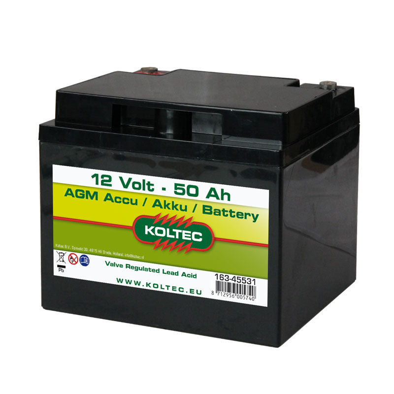 Tractie accu, 12 Volt - 50 Ah, 197*170*165 mm/14,2 kg
