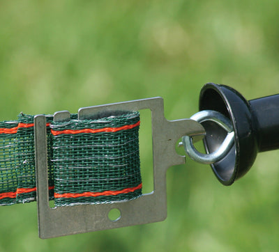 Poortgreepplaten, RVS/INOX, voor koppeling van lint tot 50 mm aan een poortgreep