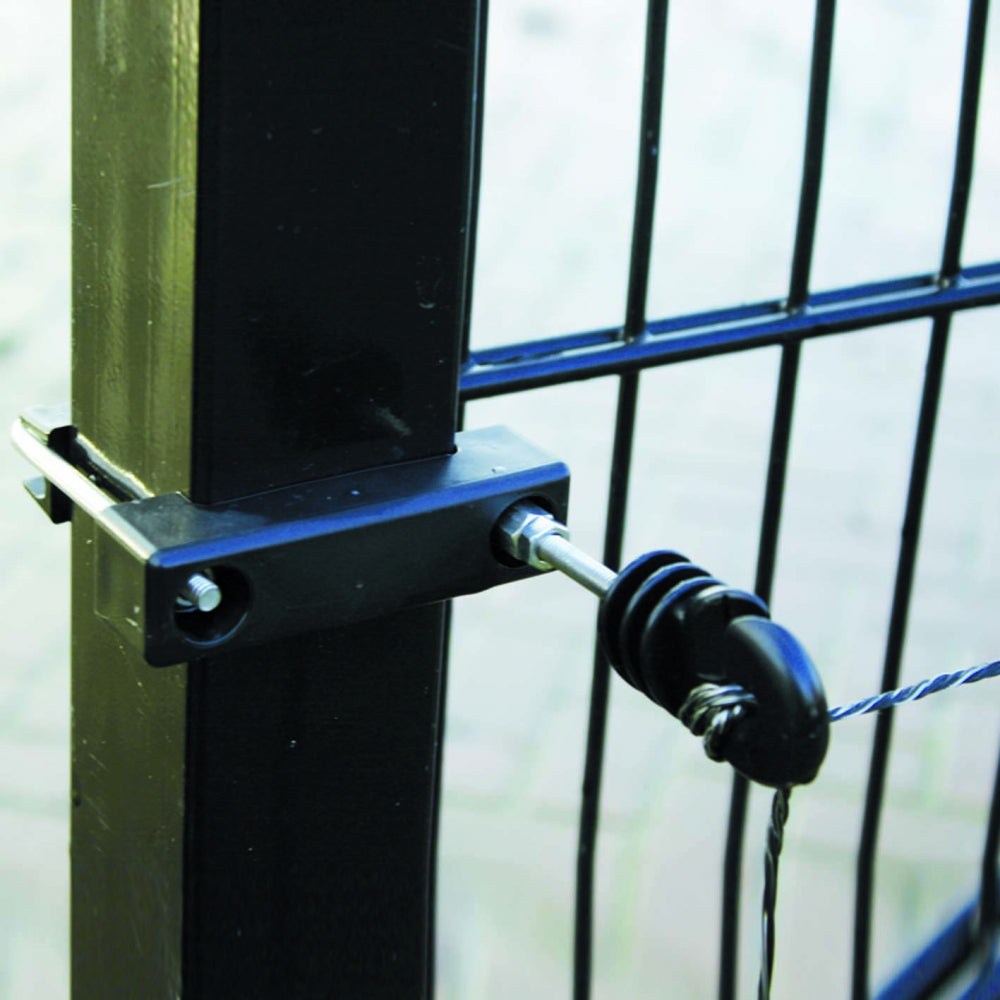 Paalklemmen, kunststof met RVS/INOX beugel en moer, voor 60*60 mm palen