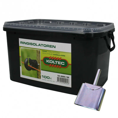 Ringisolatoren, standaard, voor houten palen, emmer