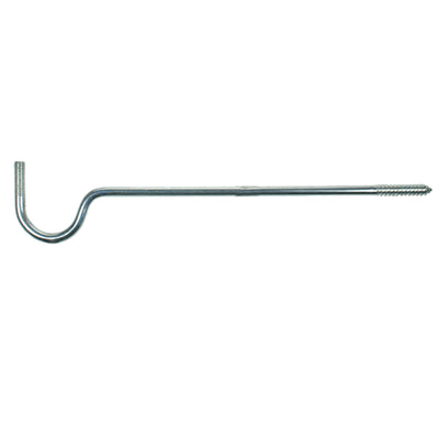 Isolatorsteunen (lang met zwanenhals, 35,5 cm) met M10 draad voor houten palen