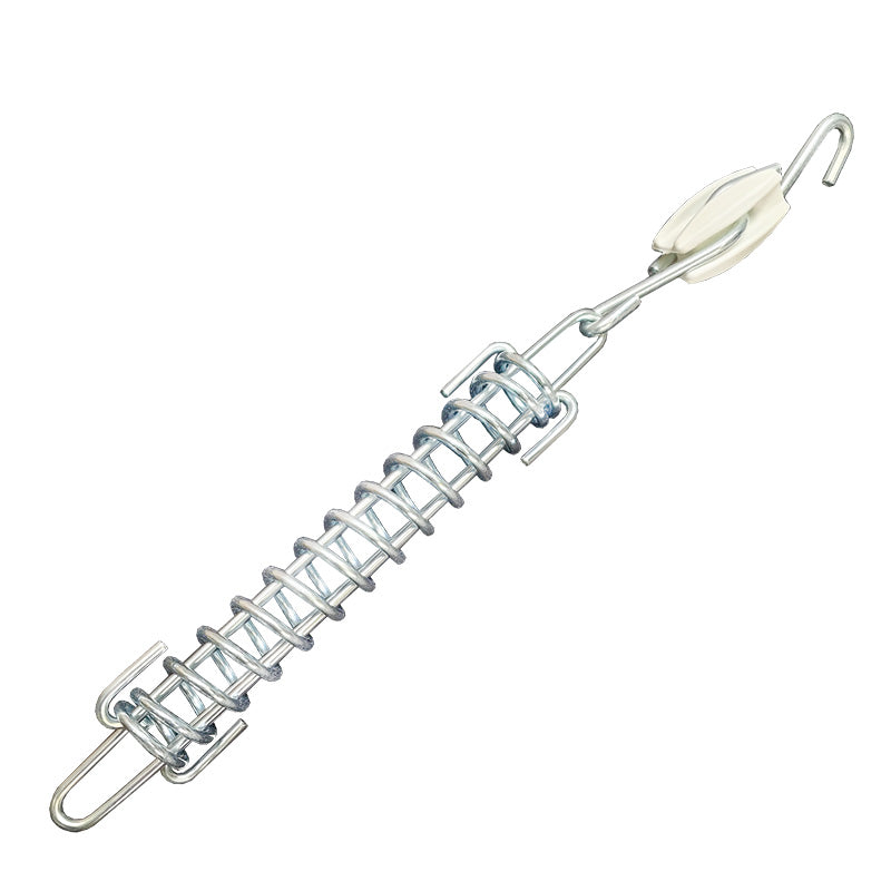 Weißer Eierisolator mit Haken und Spannfeder