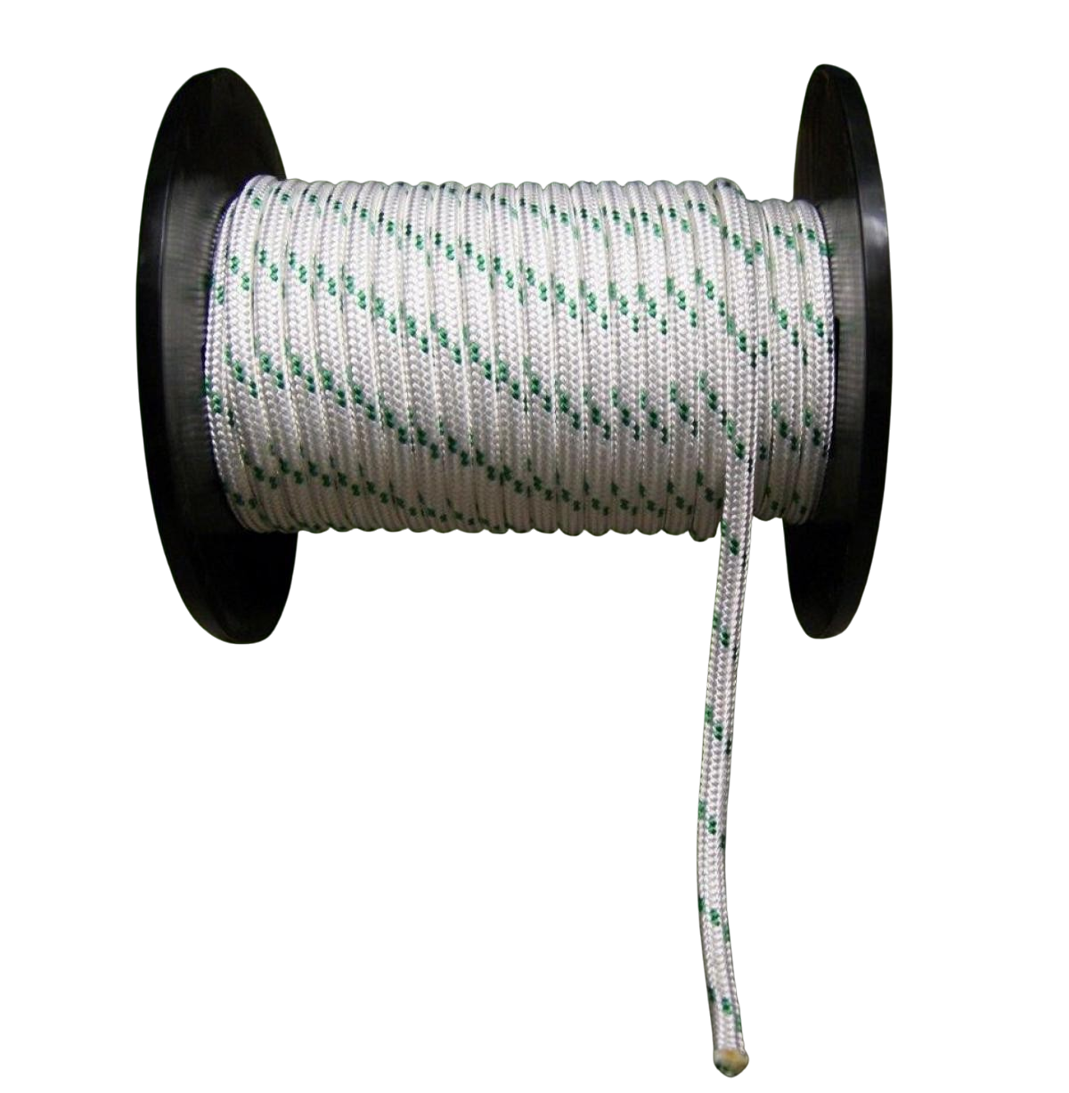 Cordon en nylon tressé blanc/vert