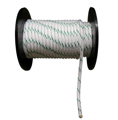 Cordon en nylon tressé blanc/vert