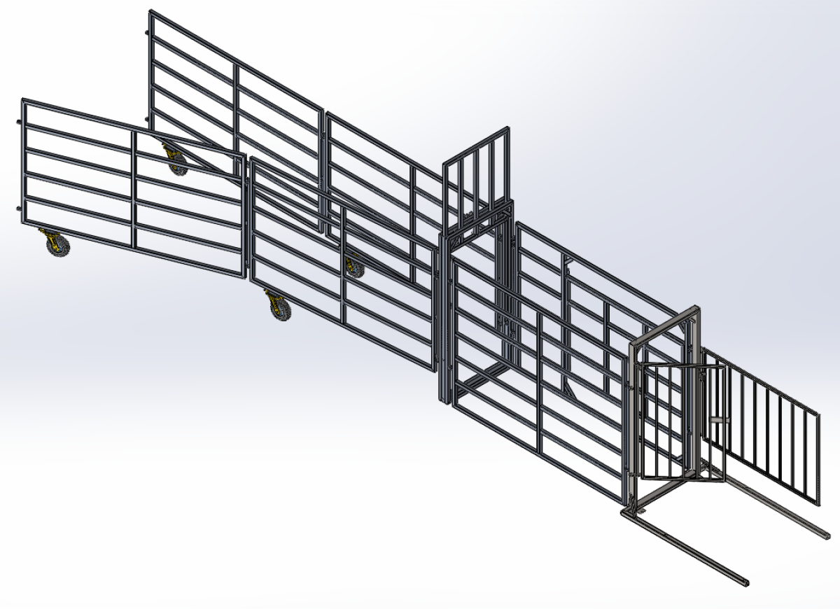 Kit complet de clôture en aluminium pour type H