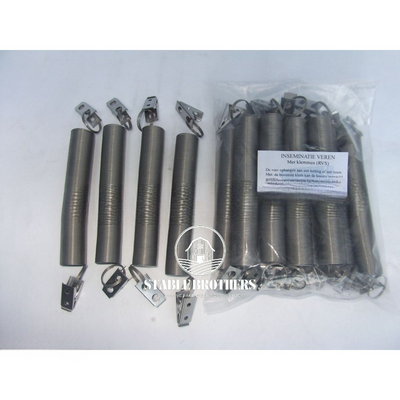 Befruchtungsfeder + 2 Klemmen, Edelstahl