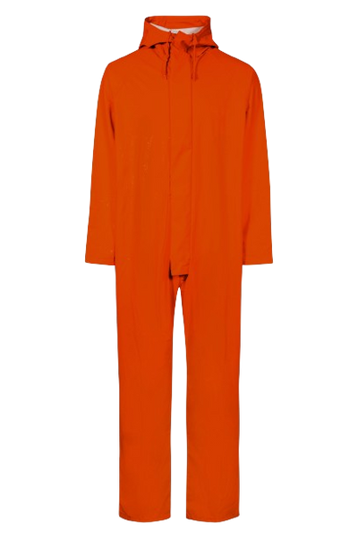 Mono de lluvia PU impermeable y cortaviento NARANJA