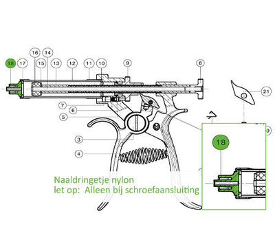Nylonowy pierścień igłowy