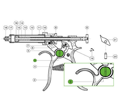 Adjustment nut for handle