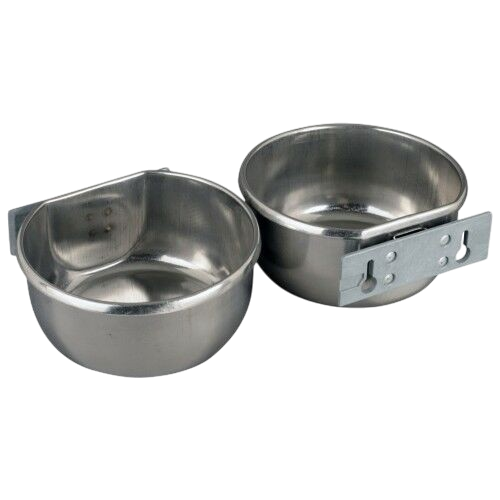 Voer/drinkbak 850ml met wandhouder - per stuk