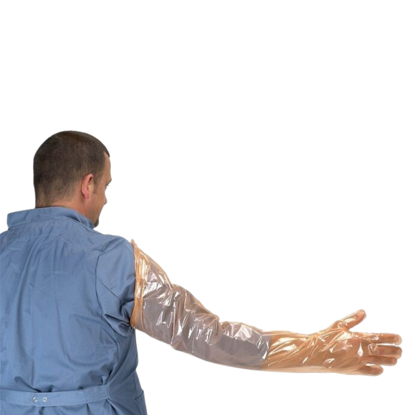 Rękawice do inseminacji/odczulania Krutex Super - pomarańczowe - 90 cm (100 sztuk)