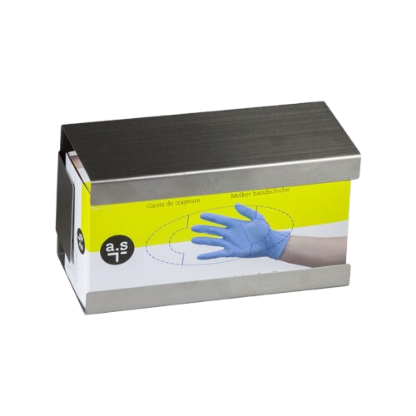 a.s Soporte de pared de acero inoxidable para guantes