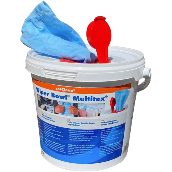 Vochtige reinigingsdoeken in emmer