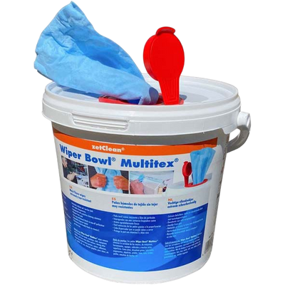 Vochtige reinigingsdoeken in emmer