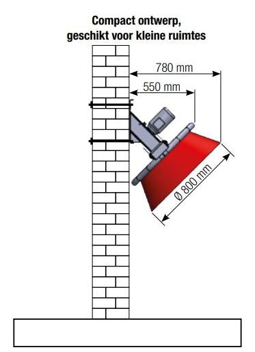 Brosse à vache EASYCLEANER 230 V, 50 Hz