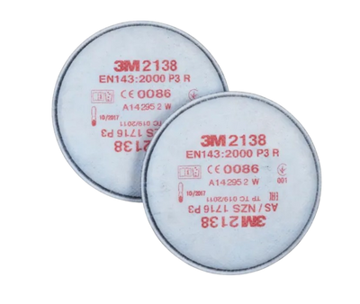 2138 Filtro de polvo 3M P3 (click) vapores orgánicos/gases ácidos - 20 piezas