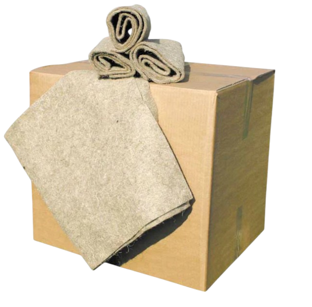 Hanf-Wurfmatte 100x50cm perforiert (40 Stück)