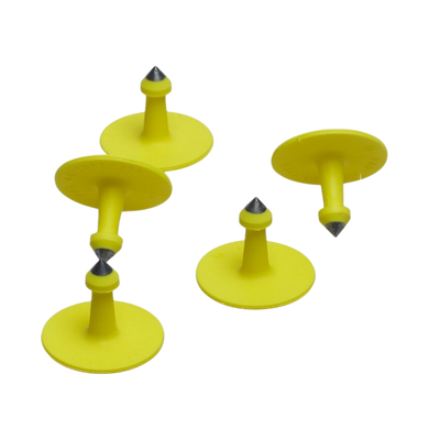 Allflex Small/Bouton hombre amarillo sin imprimir 100 unidades