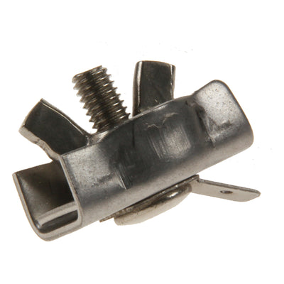 Złącza do przewodu do 8 mm, stal nierdzewna/INOX, pojedyncze z nakrętkami motylkowymi i klapką łączącą