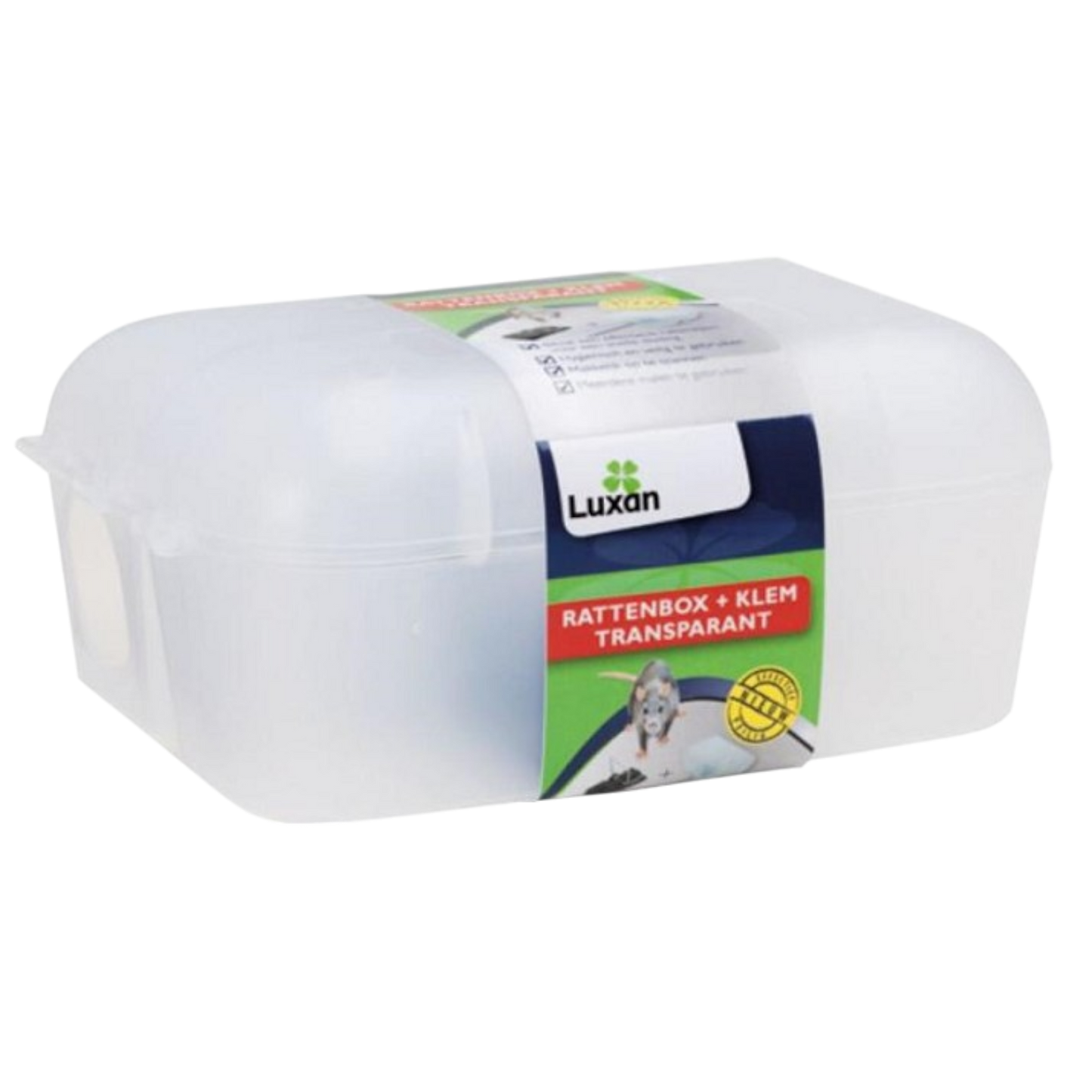 Luxan caja de ratas + abrazadera transparente
