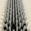 Brosse à vache demi-ronde / brosse à bétail, bleu/rouge - XL
