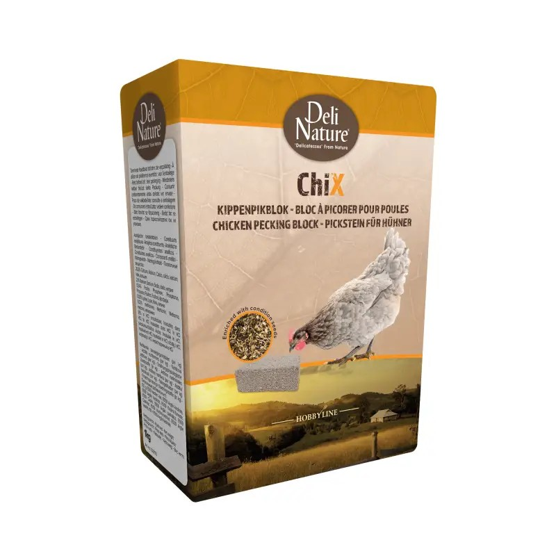 Distraction Material Deli Nature ChiX chicken pecking block 1kg – Stable brothers